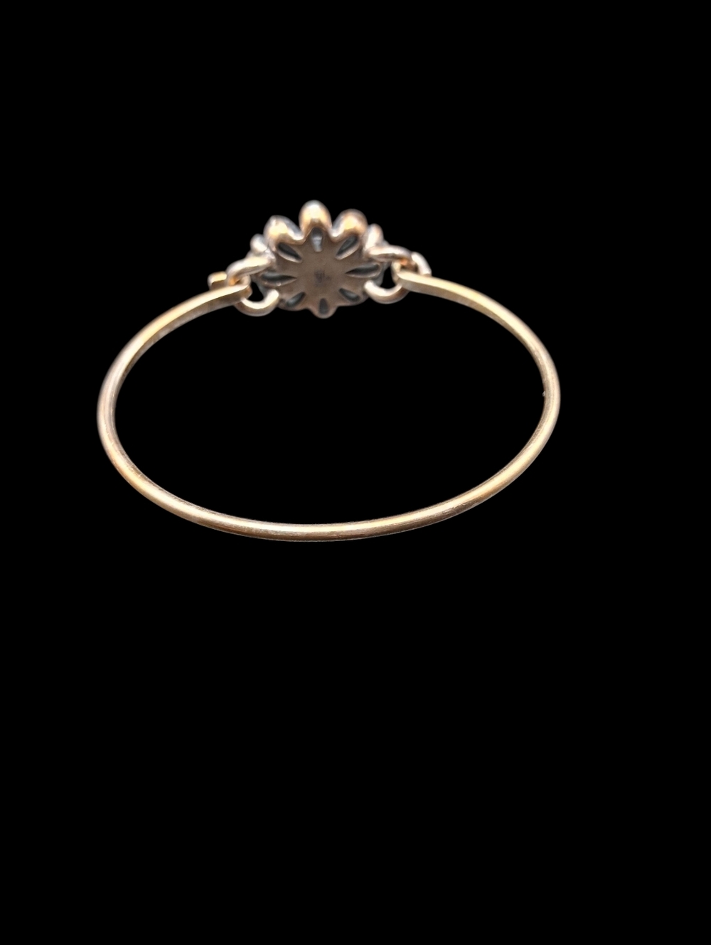 Retired James Avery 925 Flower W/ Turquoise Bangle Bracelet  12.89G / 6 In - Picture 4 of 4